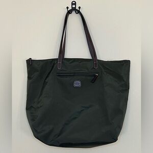 Bric’s Dark Green Nylon Tote Bag